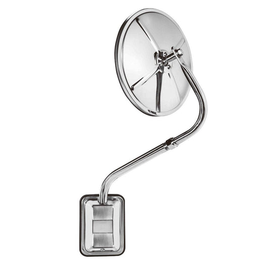 8 1/2" Semi Bubble Convex Mirror With Stainless Steel Pod Mount | F245683