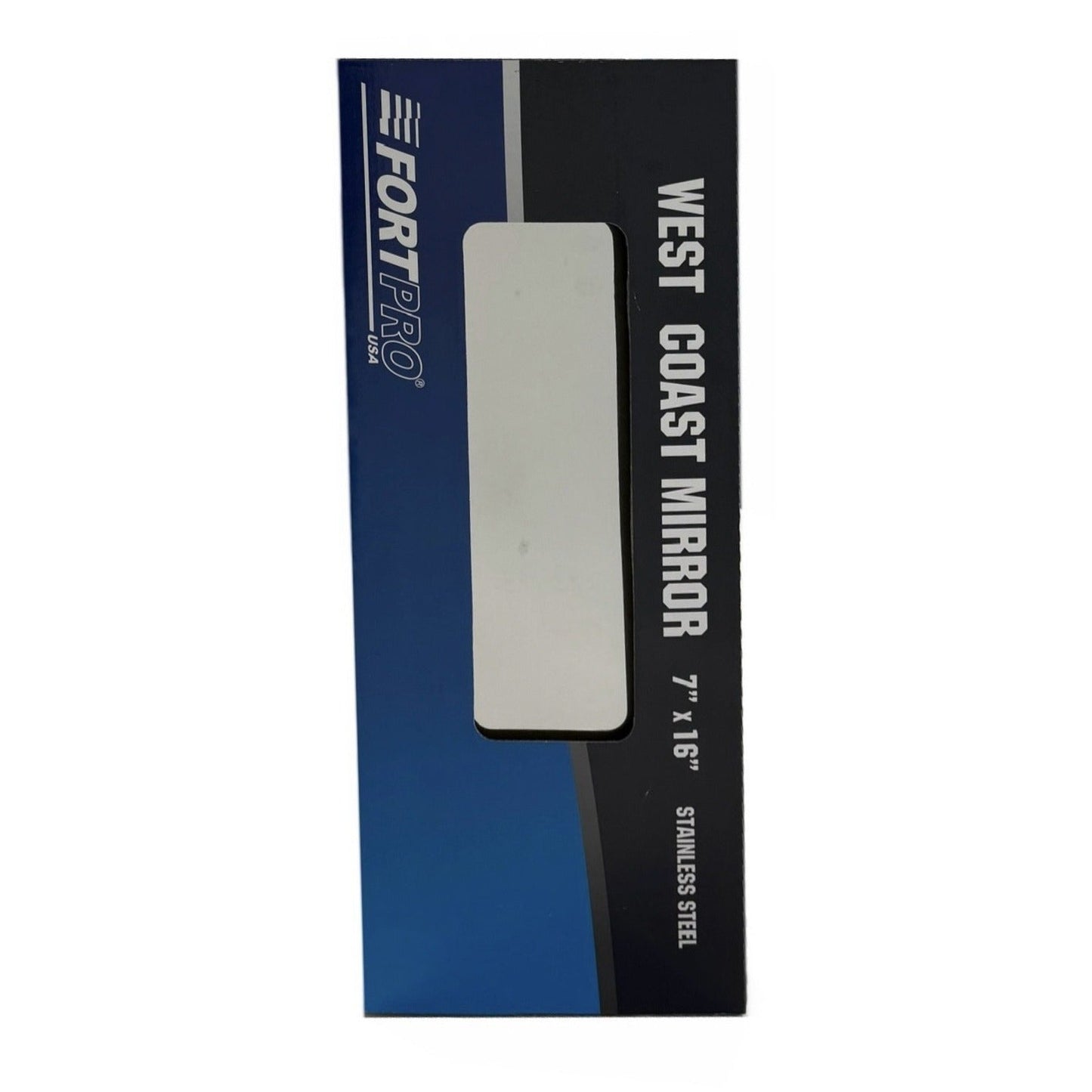7" x 16" Stainless Steel West Coast Mirror, Heated with Convex section | F247532