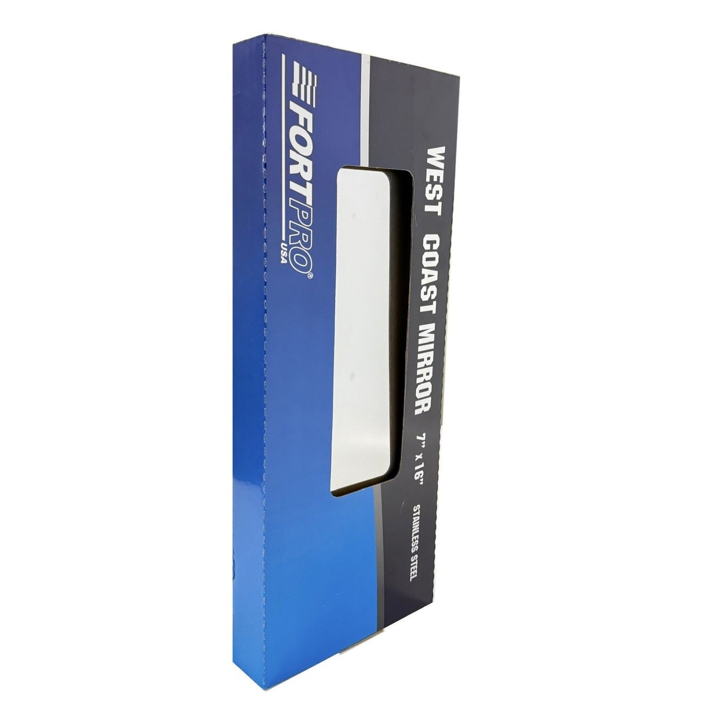 7" x 16" Stainless Steel West Coast Mirror, Heated with Convex section | F247532