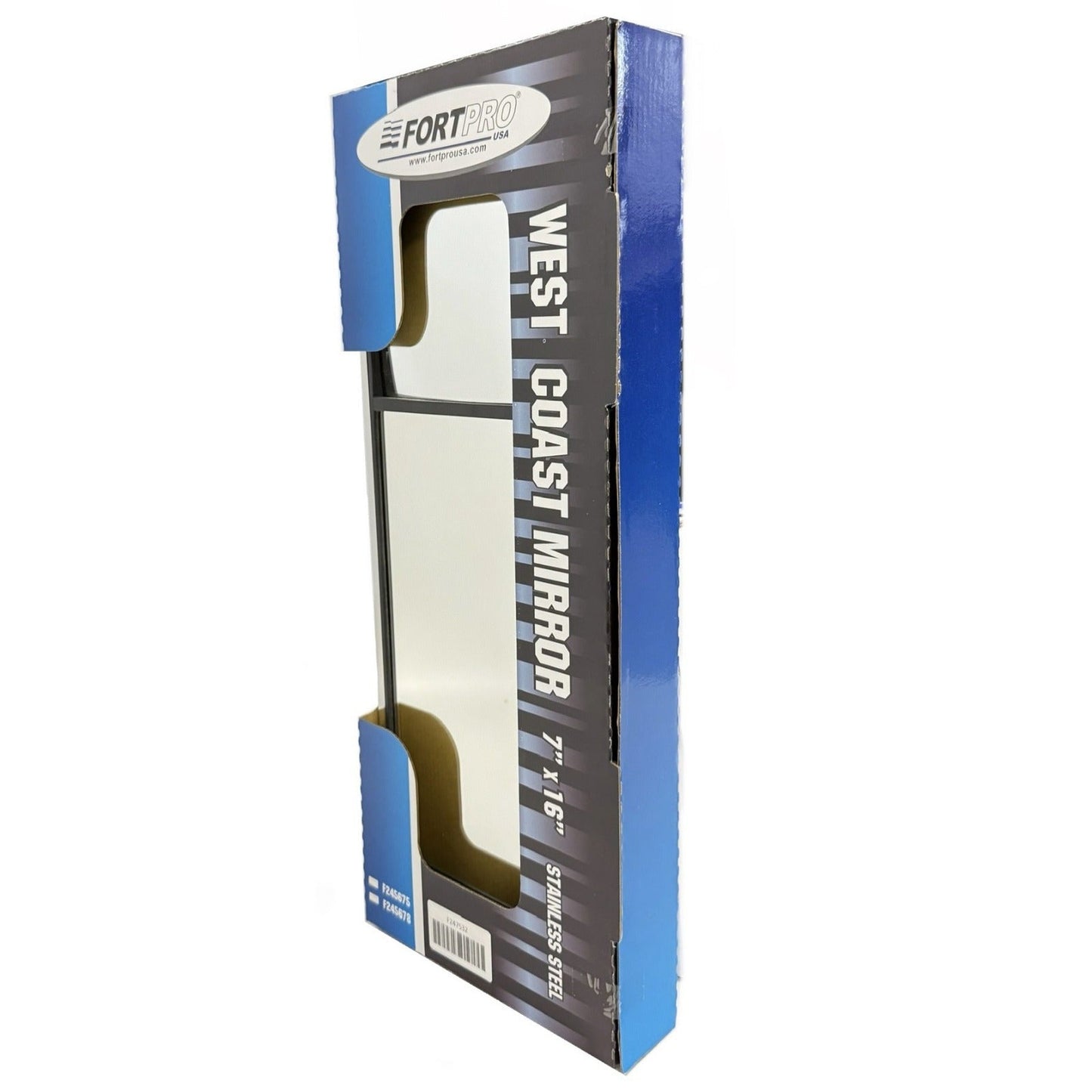 7" x 16" Stainless Steel West Coast Mirror, Heated with Convex section | F247532