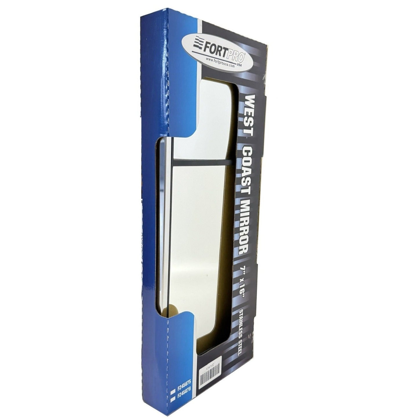 7" x 16" Stainless Steel West Coast Mirror, Heated with Convex section | F247532