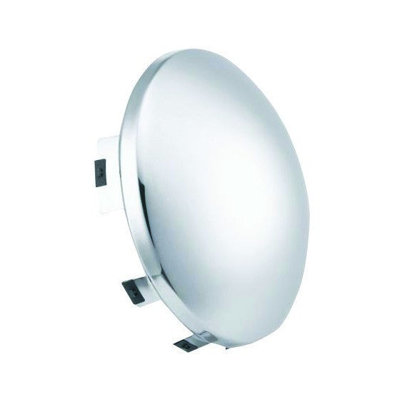 Chrome Steel Front Dome Style Hub Cap - 8.5" Id | 6 Notch Cut Out | F247609