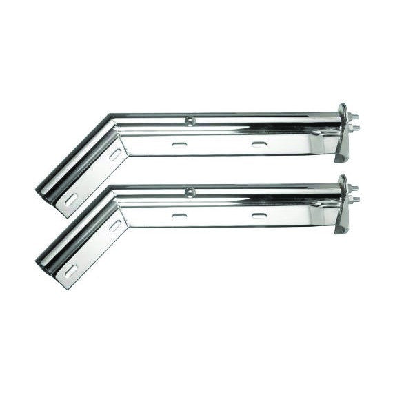 28" Angled Chrome Steel Mud Flap Hanger - 45 Degrees | F247586