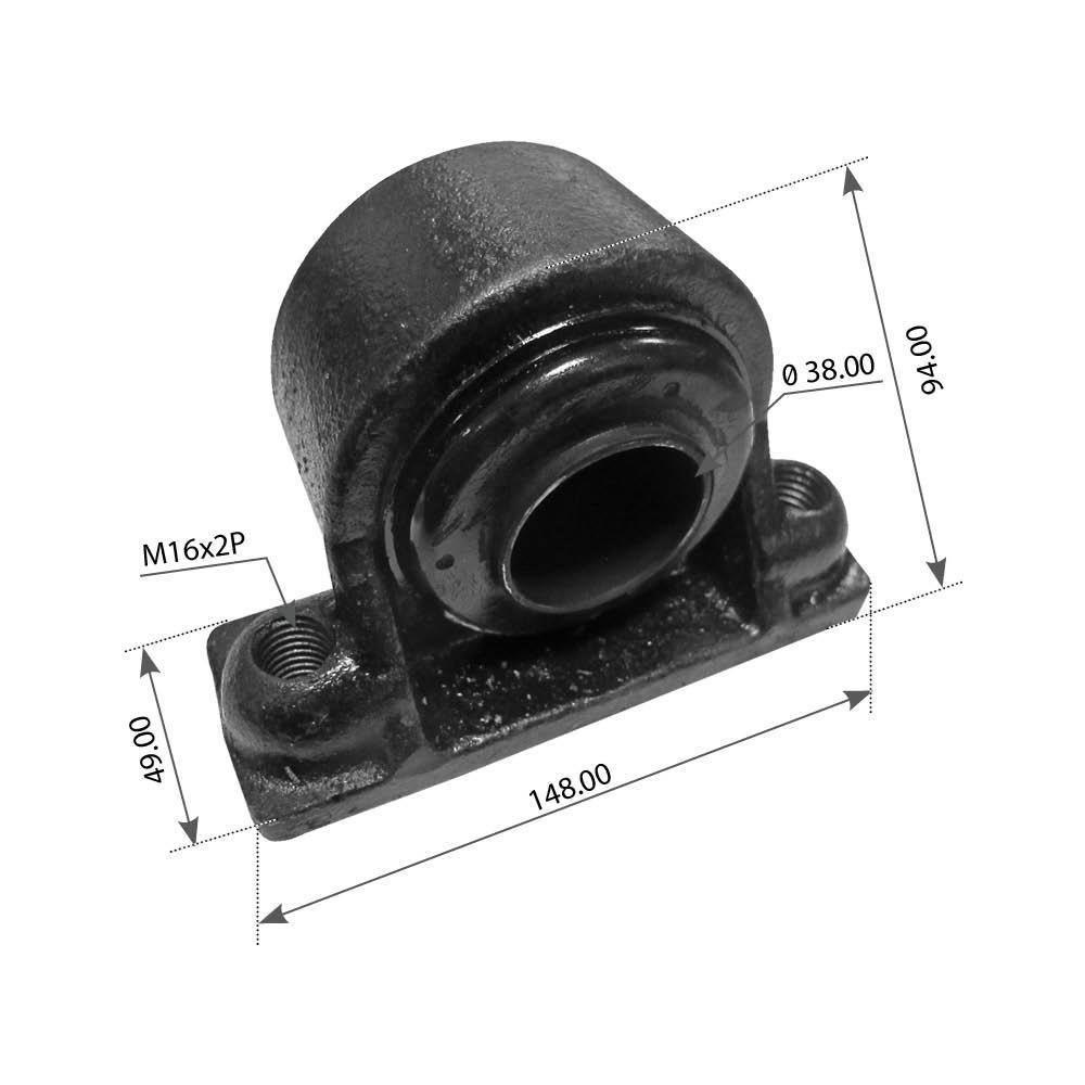 Fortpro Rear Motor Mount Compatible with Volvo VN, VNL - 507569C91, 8075202S, 8077380S | F306937