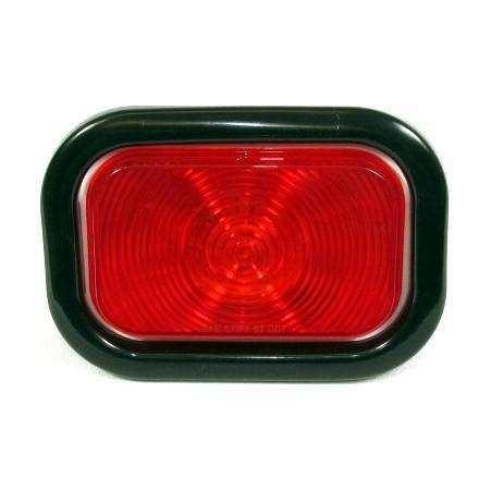 Red Rectangular Tail/Stop/Turn Incandescent Light With Red Lens - Sealed | F235107