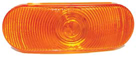 6" Oval Amber Incadescent Light With Grommet & Plug | F235116