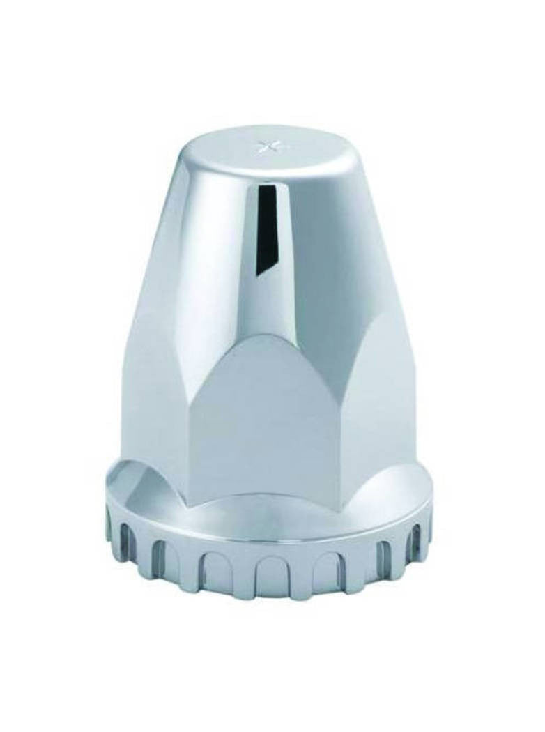 CHROME THREADED NUT COVER WITH FLANGE 33MM