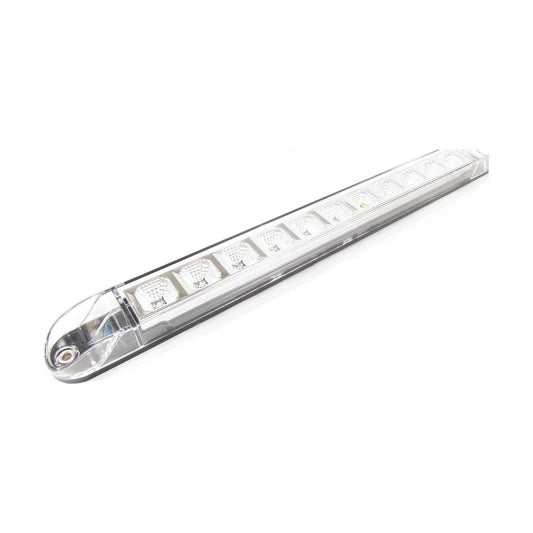 17" X 1-3/8" Amber Led Light Bar With 11 Leds, Clear Lens And Chromed Reflector | F235246
