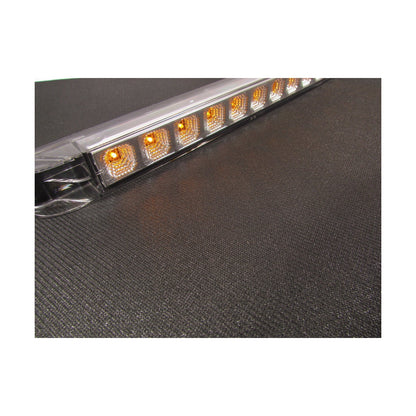 17" X 1-3/8" Amber Led Light Bar With 11 Leds, Clear Lens And Chromed Reflector | F235246