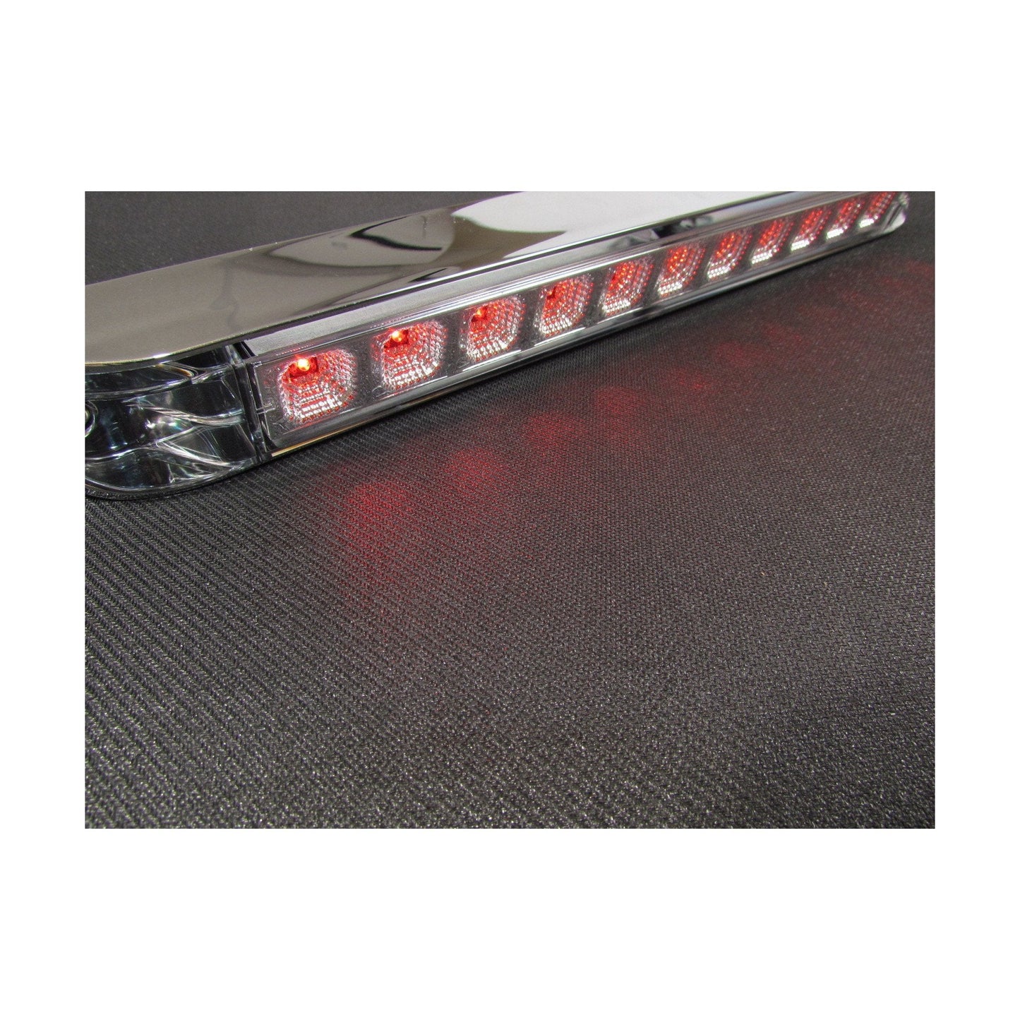 17-6/8" X 2-1/8" Amber Led Light Bar With 11 Leds, Clear Lens And Chrome Bezel | F235253