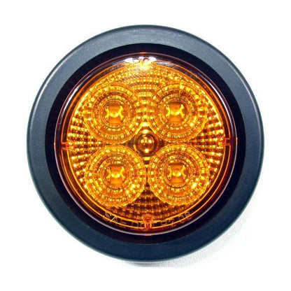 2-1/2" Amber Round Clearance/Marker Led Light With 4 Leds And Amber Lens | F235132