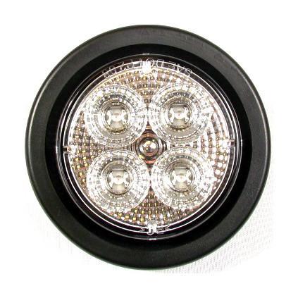 2-1/2" Amber Round Clearance/Marker Led Light With 4 Leds And Clear Lens | F235134