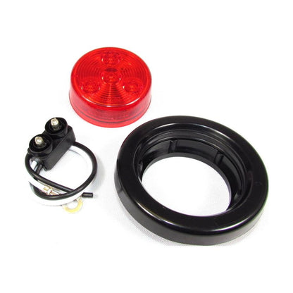 2" Red Round Clearance/Marker Led Light With 4 Leds And Red Lens | F235158