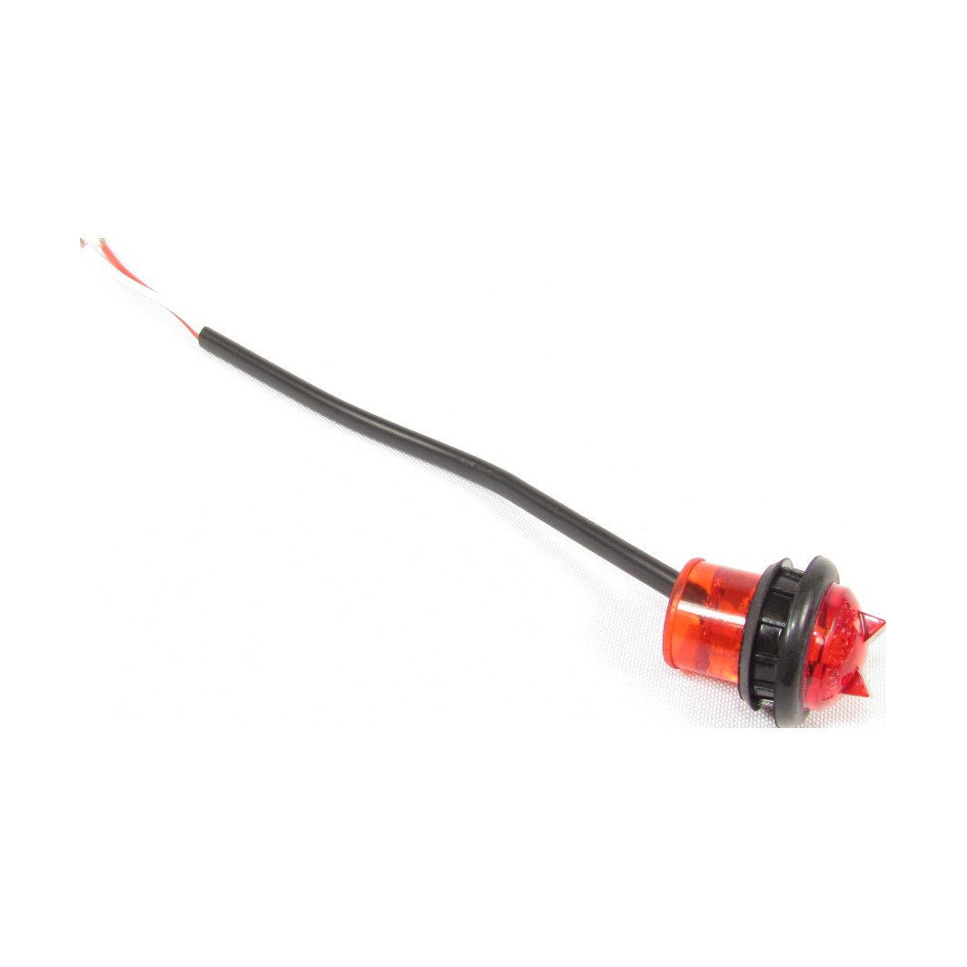 Fortpro 3/4" Red Round Clearance/Marker Led Light with 1 LED and Red Lens | F235206