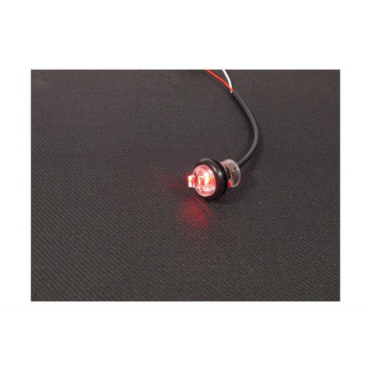 3/4" Red Round Clearance/Marker Led Light With 1 Led And Clear Lens | F235208
