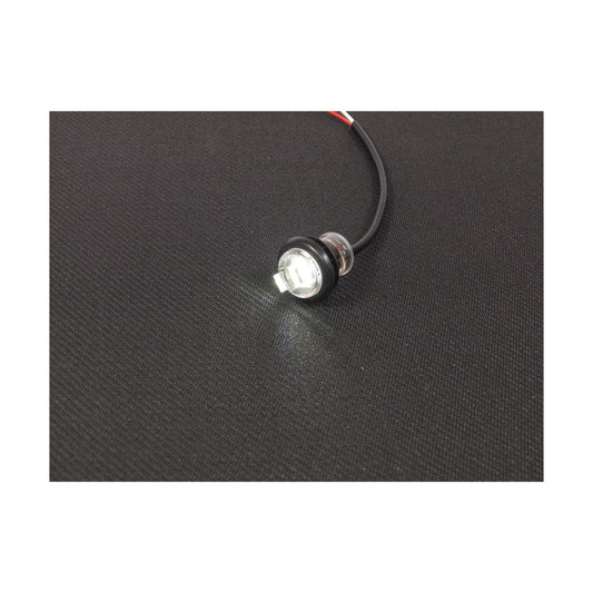 3/4" White Round Clearance/Marker Led Light With 1 Led And Clear Lens | F235212