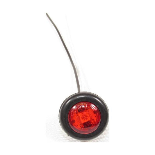 3/4" Red Round Clearance/Marker Flat Led Light With 1 Led And Red Lens | F235213