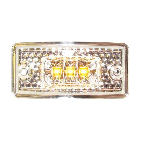 4-9/16" X 2-1/4" Amber Cab Led Light With 3 Leds And Clear Lens | F235259