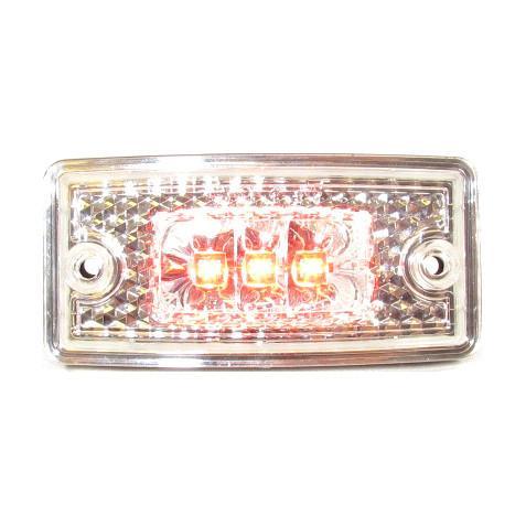 4-9/16" X 2-1/4" Red Cab Led Light With 3 Leds And Clear Lens | F235264
