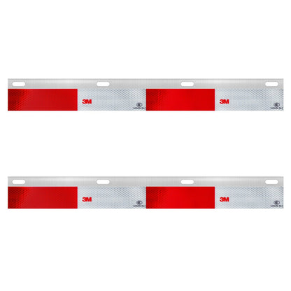 24"X3" Aluminum Plate With 3M Reflective Tape For Straight Mud Flap Hanger Sold By Pair | F247595