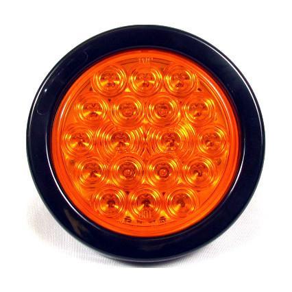 4" Amber Round Tail/Turn Led Light With 18 Leds And Amber Lens | F235164