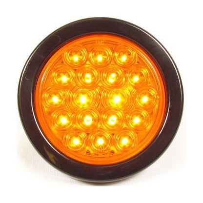 4" Amber Round Tail/Turn Led Light With 18 Leds And Amber Lens | F235164