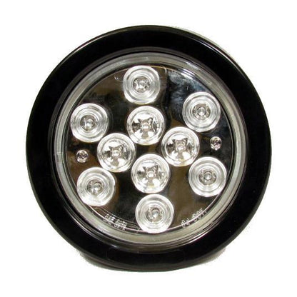 4" Red Round Round Tail/Stop/Turn Led Light With 10 Leds And Clear Lens | F235156