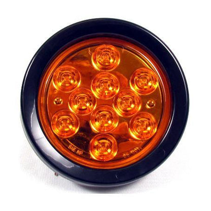 4" Amber Round Tail/Turn Led Light With 10 Leds And Amber Lens | F235160