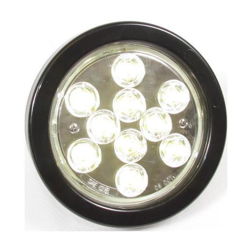 4" White Round Backup Led Light With 10 Leds And Clear Lens | F235170