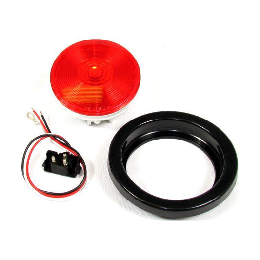 4" Red Round Tail/Stop/Turn Incandescent Light With Red Lens | F235152