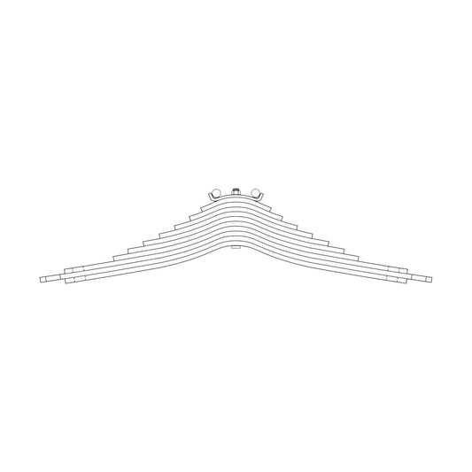 F247974 | 62-868, 2QK3323, 25060652 TRUCK SPRING 14 LEAVES