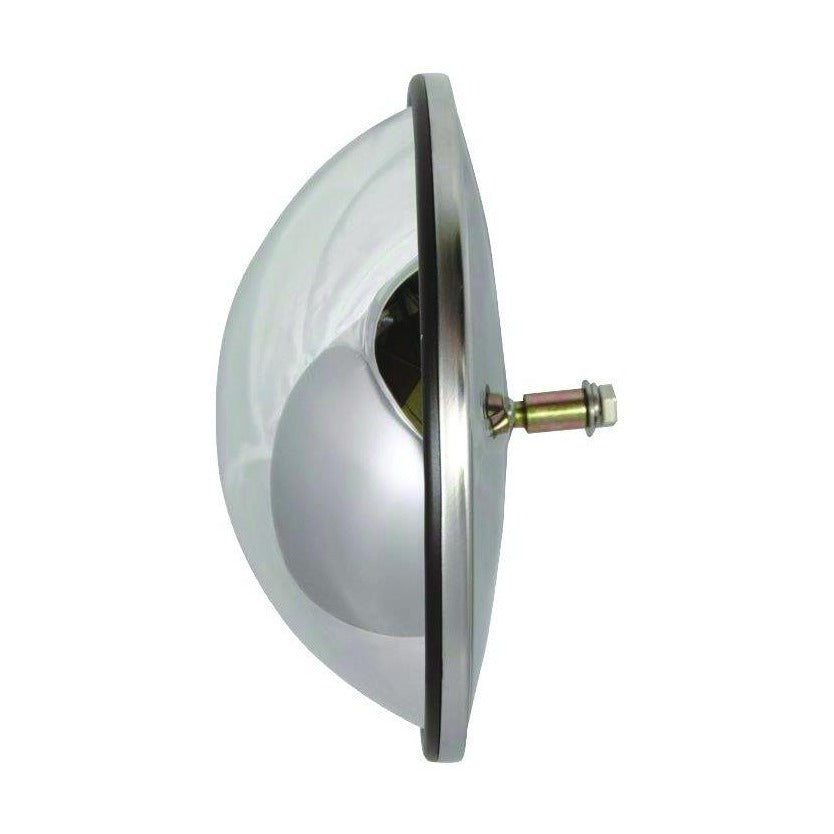 8 1/2" Full-Bubble Convex Mirror Stainless Steel With Center Stud Mount - Best Wide Spot Mirror | F245658