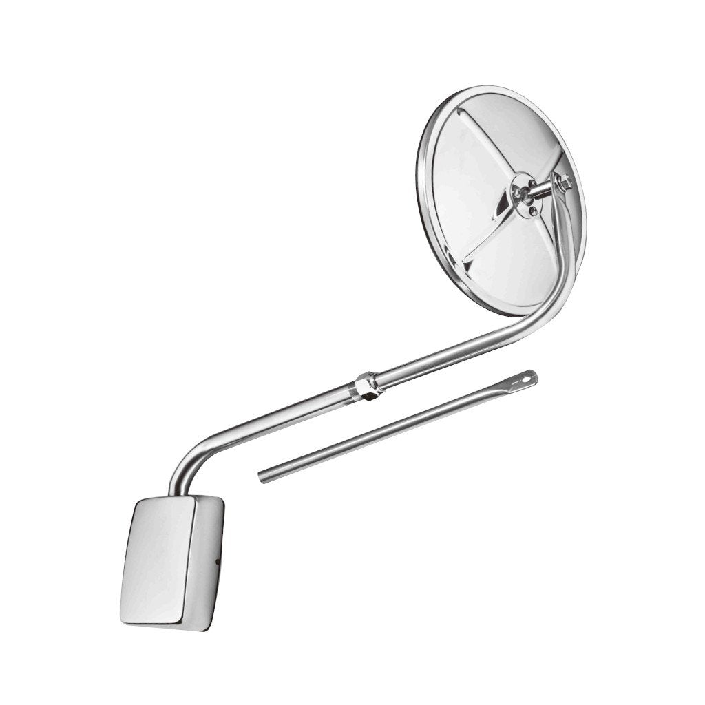 8 1/2" Semi Bubble Convex Mirror With Stainless Steel Pod Mount And Extension Arm | F245684