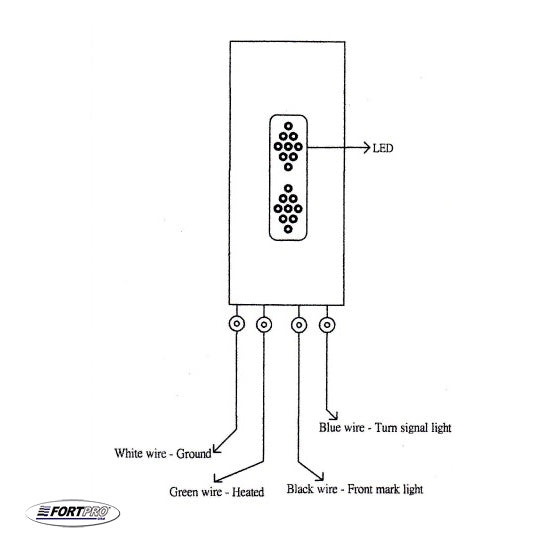 6 1/2"X16" Stainless Steel West Coast Heated Mirror With Clearance Led Light | F245675