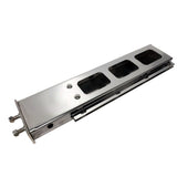 F247588 | CHROME SPRING LOADED 2 PIECES LIGHT BAR WITH RECTANGULAR CUT OUT 6"X30"X2.25"