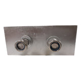 F247588 | CHROME SPRING LOADED 2 PIECES LIGHT BAR WITH RECTANGULAR CUT OUT 6"X30"X2.25"