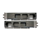 F247588 | CHROME SPRING LOADED 2 PIECES LIGHT BAR WITH RECTANGULAR CUT OUT 6"X30"X2.25"