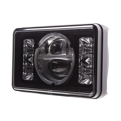 4" X 6" Led Black Projector Headlight Hi-Lo Beam Compatible With Peterbilt 357, 378, 379 | F236832