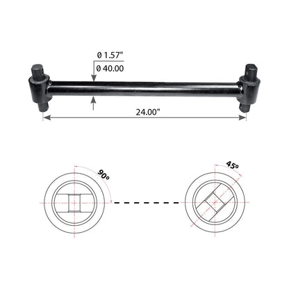 Fortpro Torque Rod with Bushing Compatible with Freightliner Rear FAS Airliner I, II Series Trucks Replaces 681-326-6716 | F317229