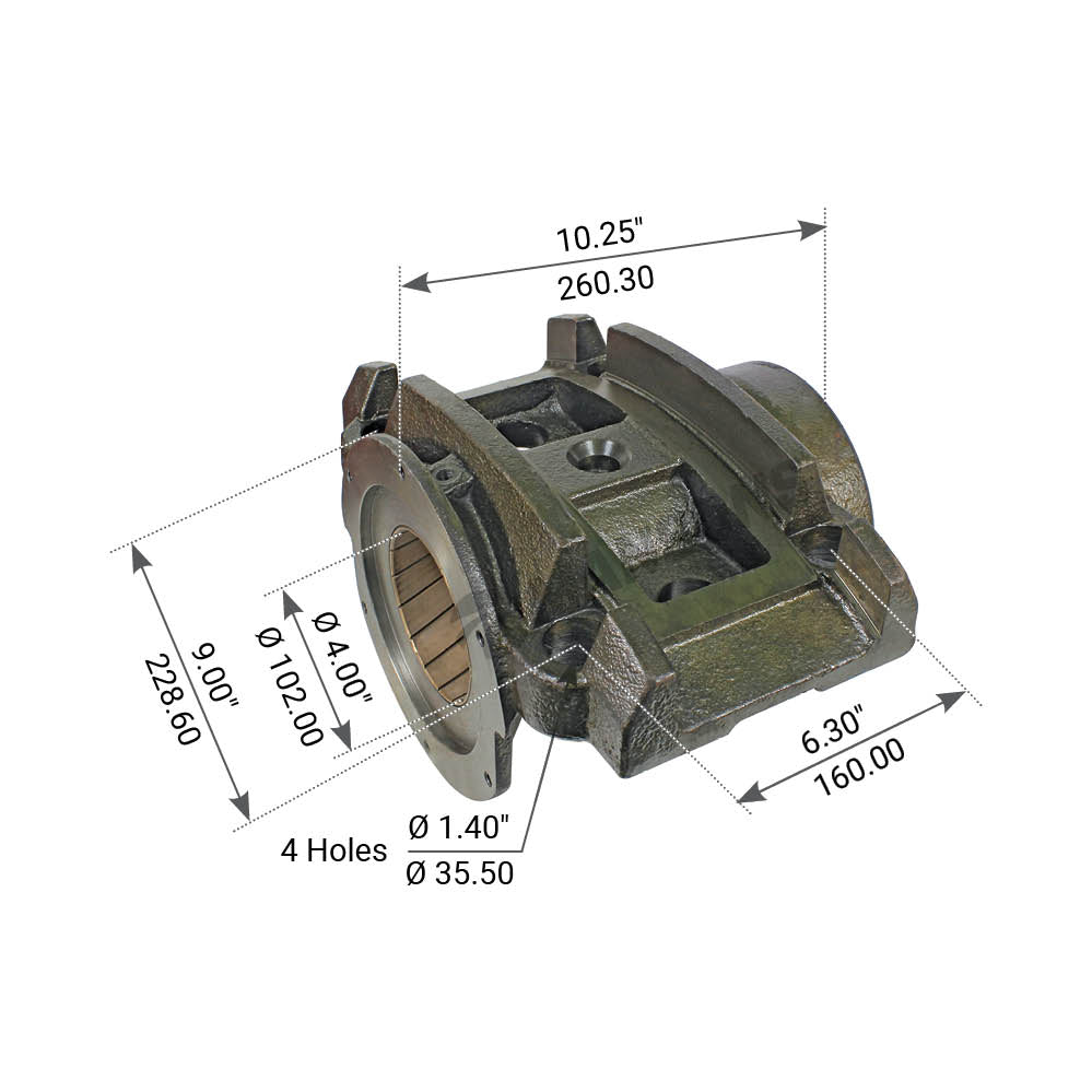Fortpro Trunnion Assembly Compatible with Mack 5" Spring Rear Suspension SS58 Camelback Series Trucks Replaces 39QK24C, 39QK327, 39QK319, 25130252 | F174005
