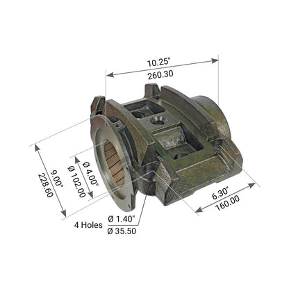 Fortpro Trunnion Assembly Compatible with Mack 5" Spring Rear Suspension SS58 Camelback Series Trucks Replaces 39QK24C, 39QK327, 39QK319, 25130252 | F174005