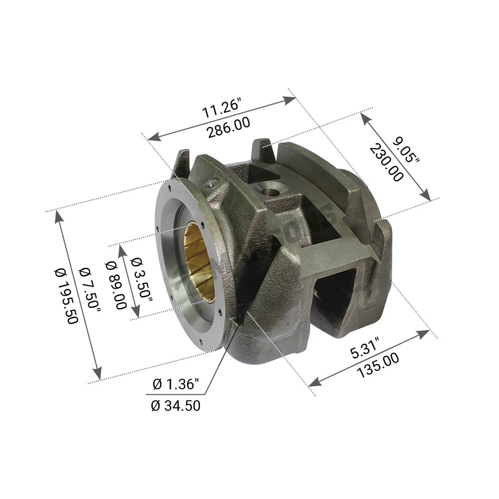 Fortpro Trunnion Assembly Compatible with Mack SS34-38, 4inch. SPRING SS44, SWS573 Camelback Rear Suspension Series Replaces 39QK27E, 39QK326, 25130237 | F174004
