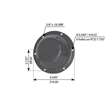 Fortpro Trunnion Cap Compatible with Mack SS50, SS58 Camelback, SS65, SWS59 Suspensions Replaces 97QL3101, 25164367 | F174057