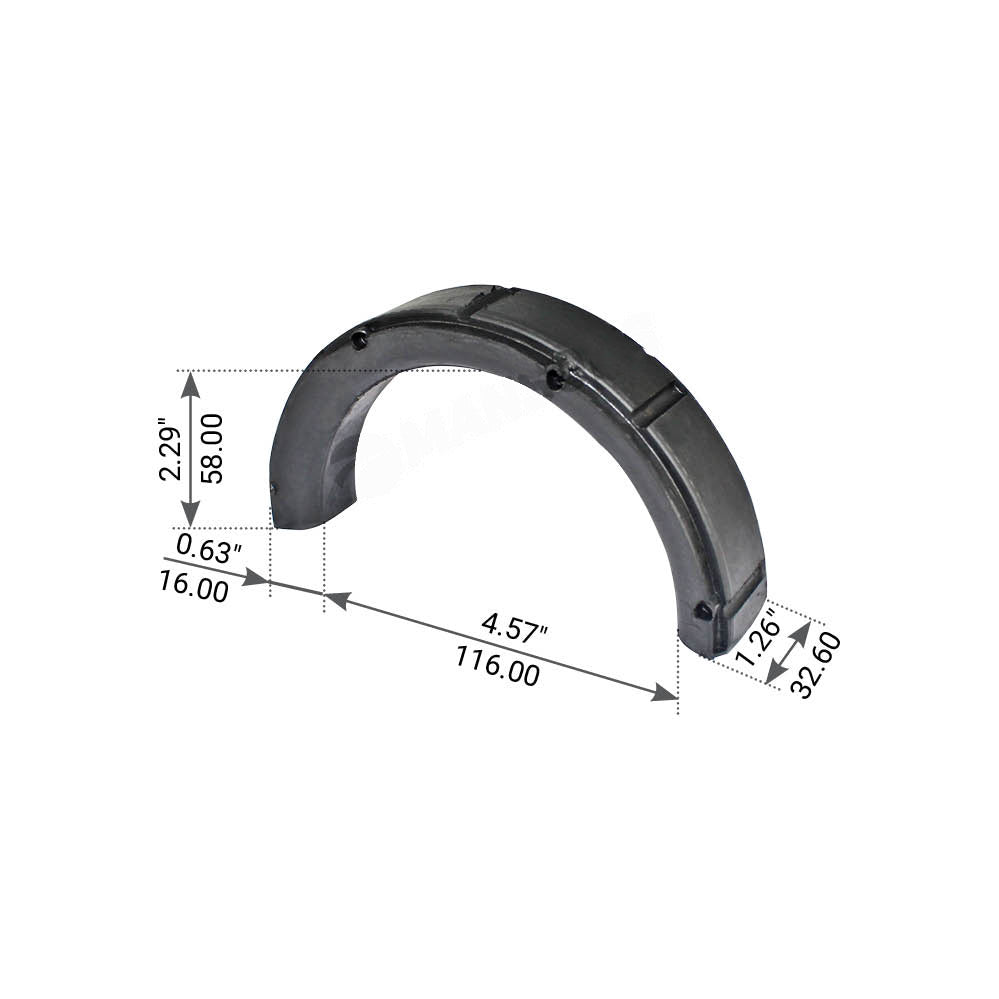 Fortpro Front Motor Insulator Compatible with Mack R Series Trucks with E6 Engines Replaces 20QL1119A, 20QL1166 | F010290