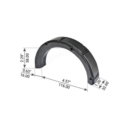 Fortpro Front Motor Insulator Compatible with Mack R Series Trucks with E6 Engines Replaces 20QL1119A, 20QL1166 | F010290