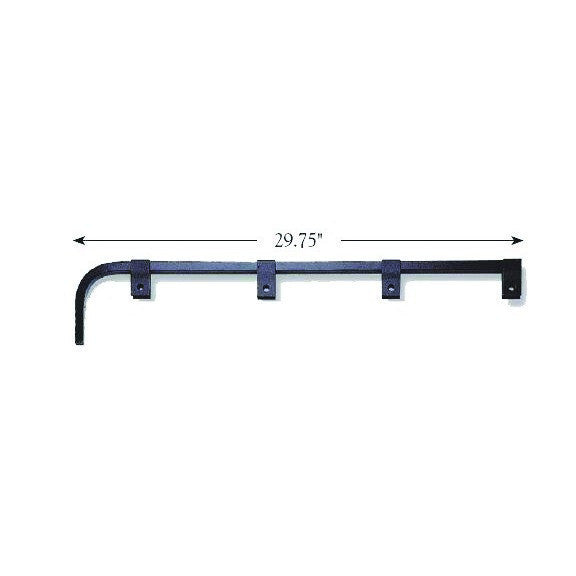 Black Mud Flap Hanger Straight Spring Steel - No Coil - Pair | F247589