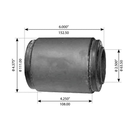 Rear Beam End Bushing For Hendrickson RS Series, RT/RTE, R2/RT2 380/520 - (45407000)