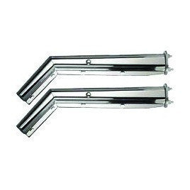 F245522 | Mud Flap Hanger Chrome 45 degree angel 2-1/2" spacing between bolts. Sold by pair
