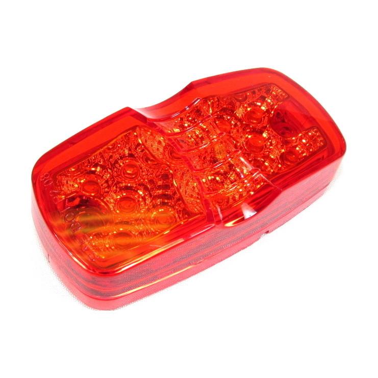 4" X 2" Red Clearance/Marker Double Bullseye Trailer Led Light With 12 Leds And Red Lens | F235221