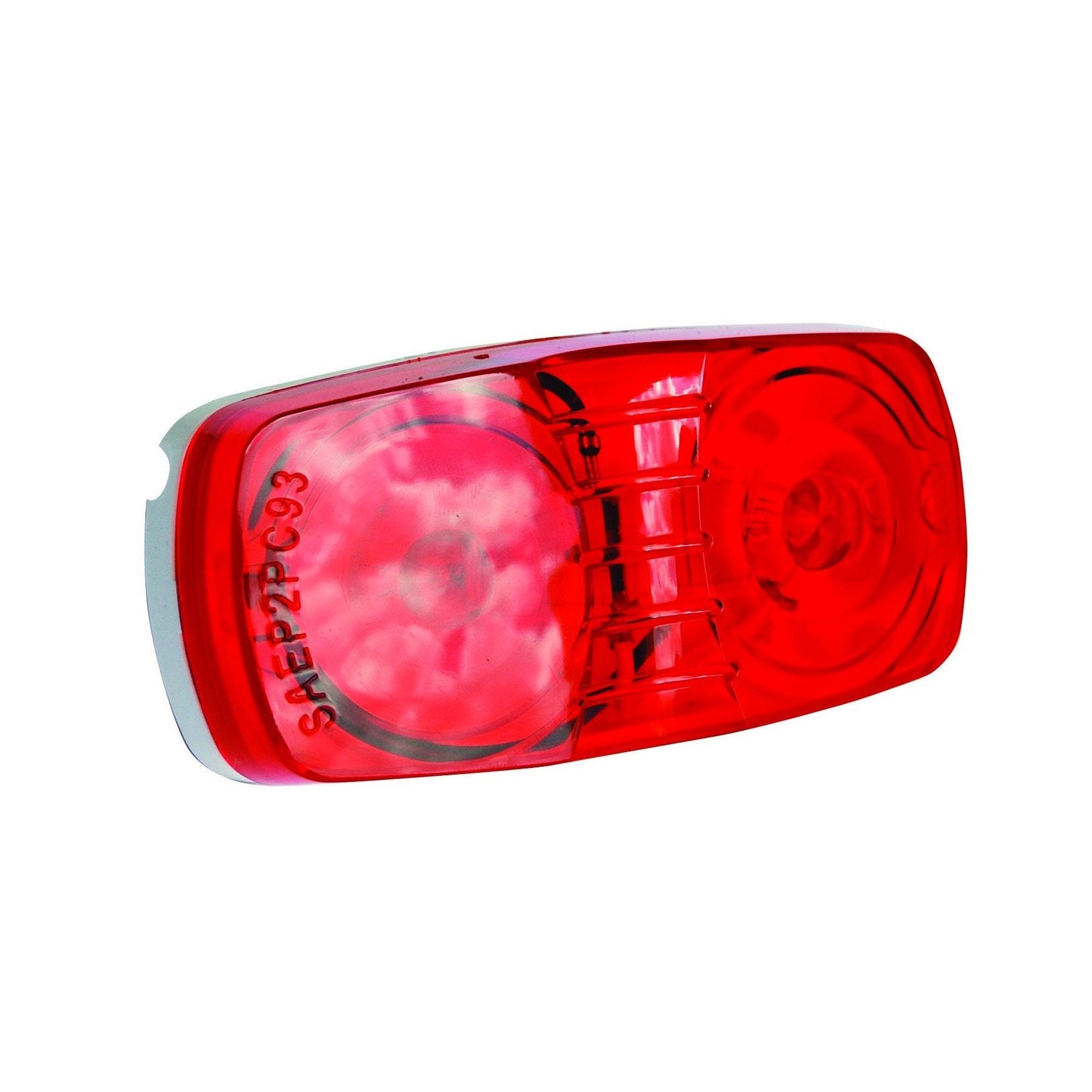4" X 2" Red Clearance/Marker Double Bullseye Trailer Incandescent Light With Red Lens | F235223